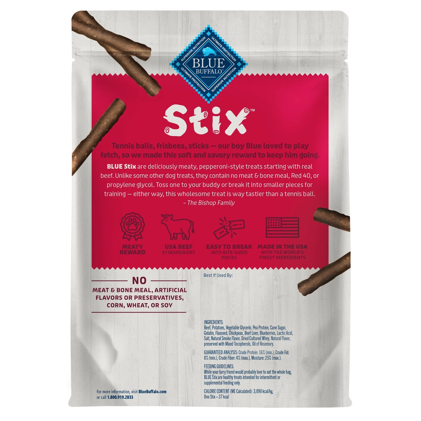 Stix Pepperoni-Style Dog Treats, Beef Recipe, 13-Oz. Bag