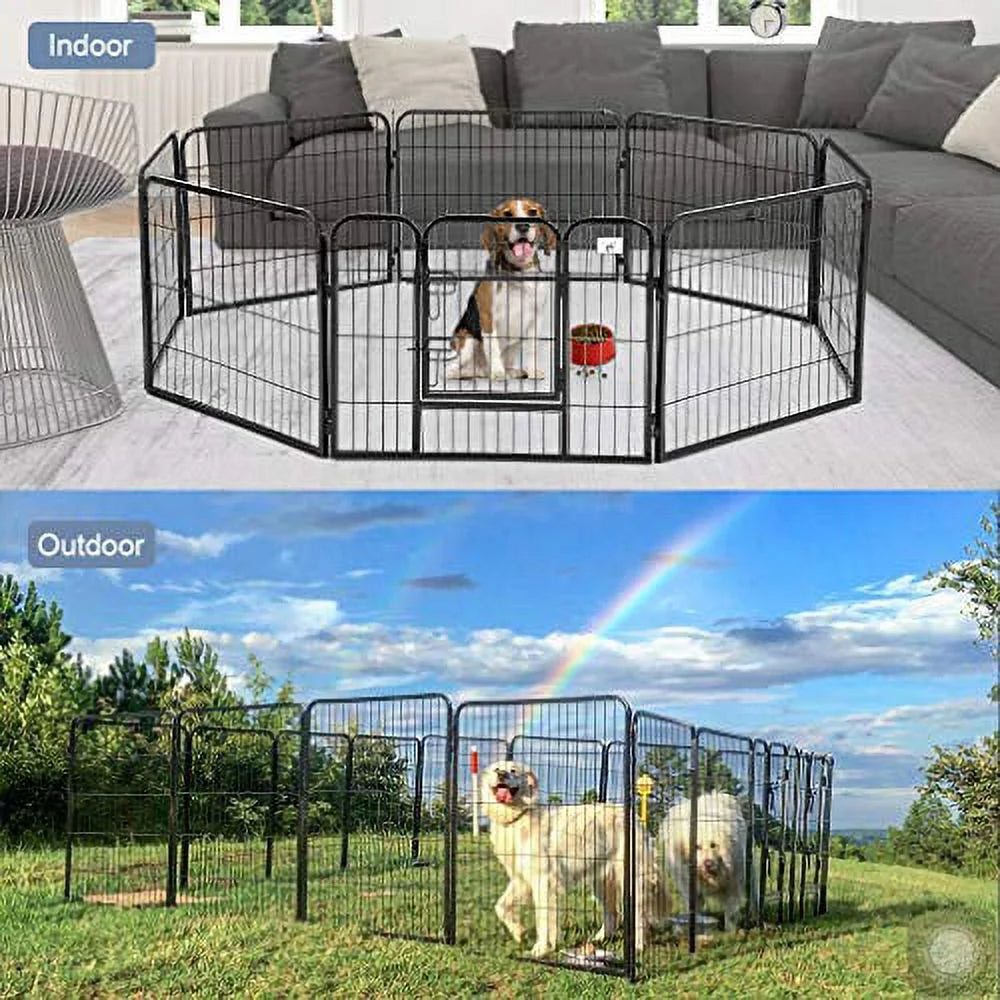 32"H 8 Panel Pet Playpen Heavy Duty Exercise Pen