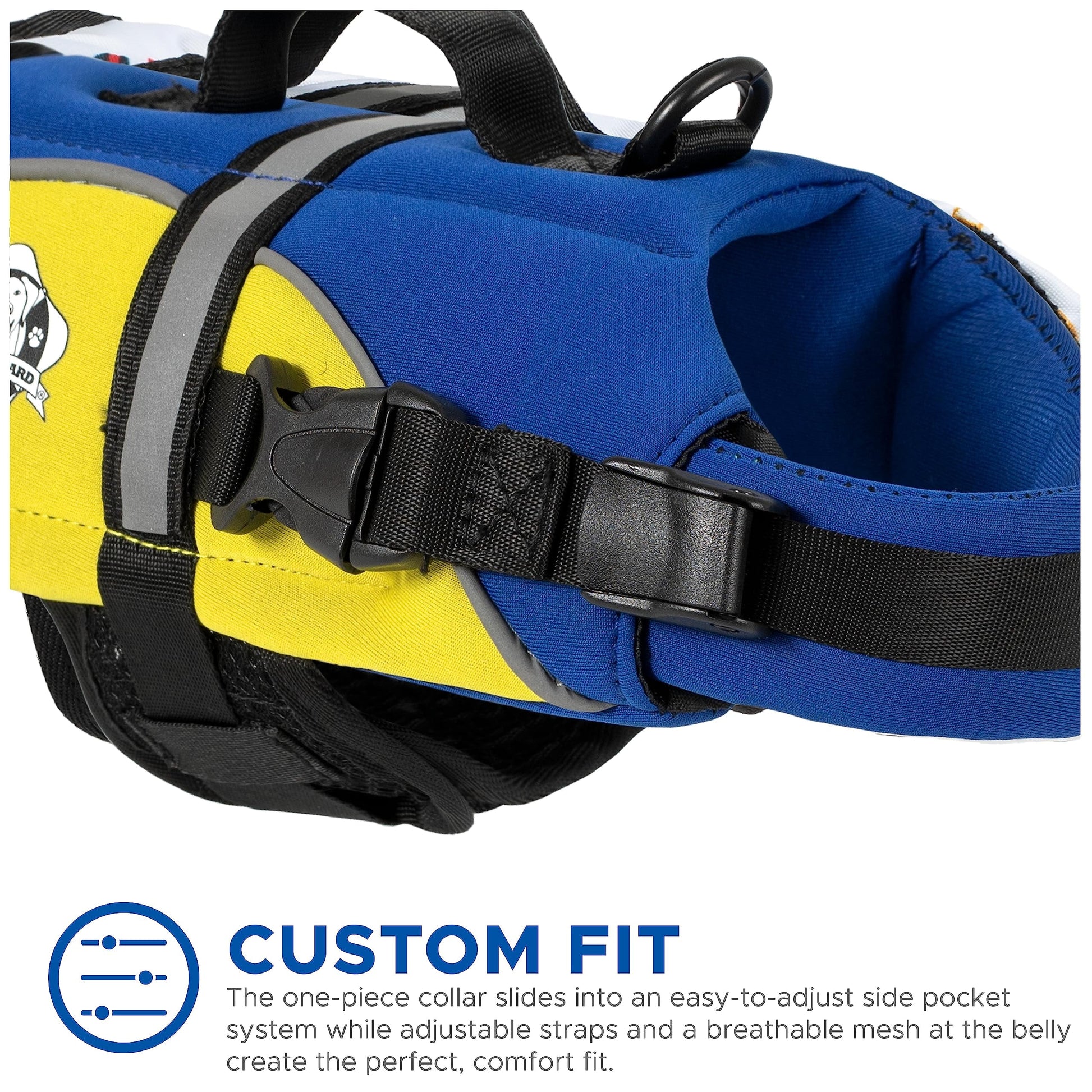 PA-BY1100 Neoprene Doggy Life Jacket Extra Extra Small Blue- Yellow