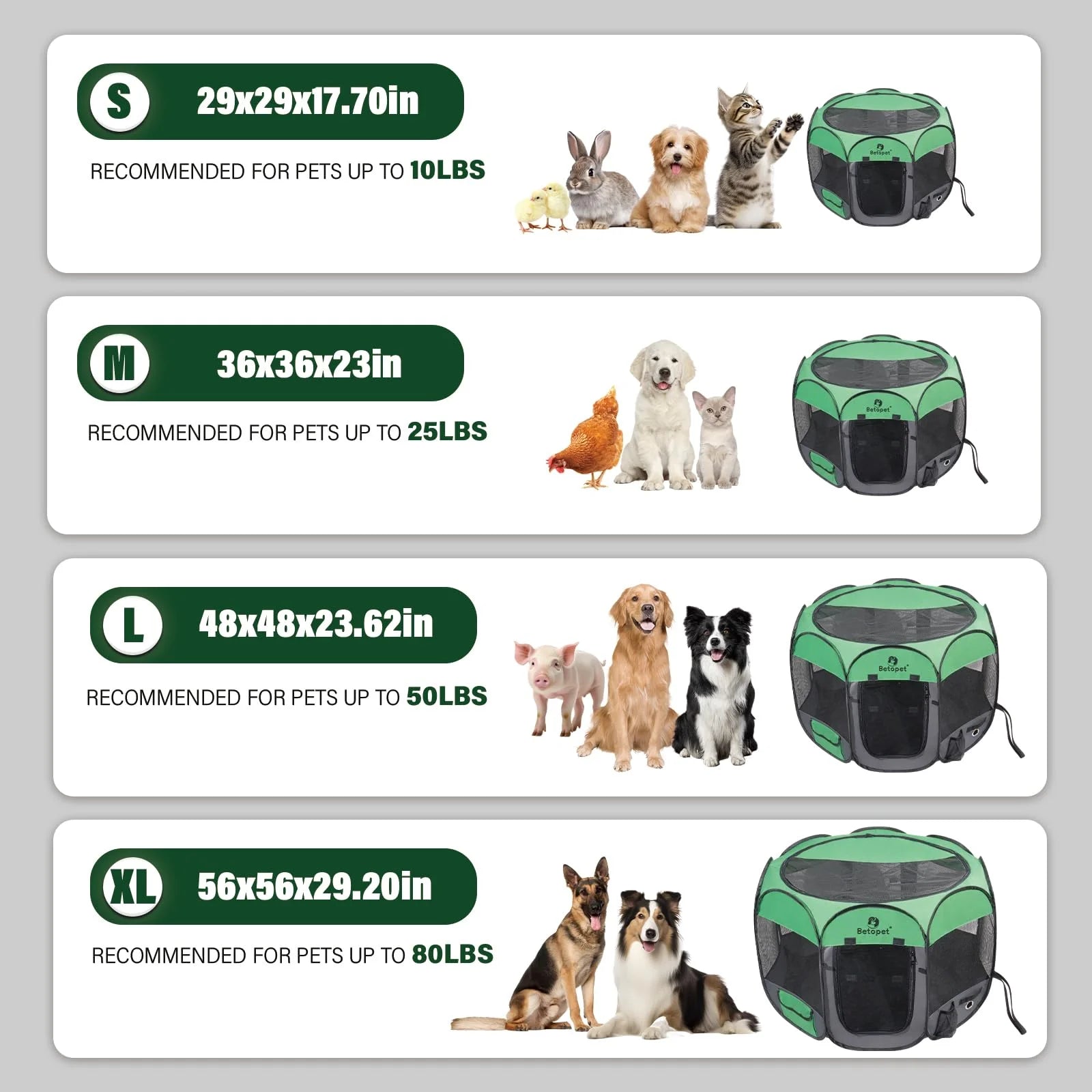 56" Dog Playpen Pop-Up Pet Playpen for Indoor, Extra Large Folding Soft Dog Crate Portable Waterproof Outdoor Playpen for Dog Cat Rest Play Recovery W/Bowl, Durable for Travel