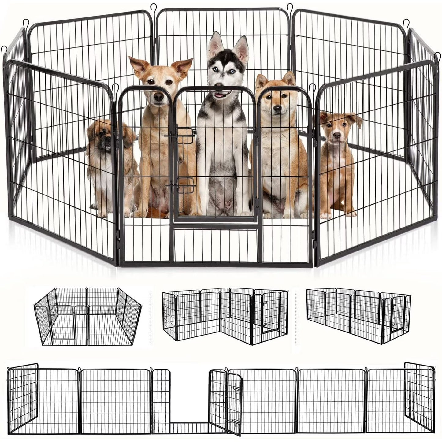 32"H 8 Panel Pet Playpen Heavy Duty Exercise Pen