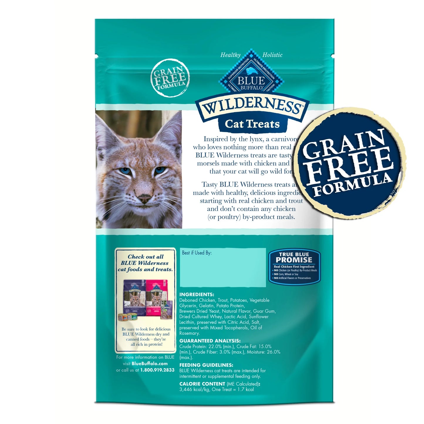 Wilderness Soft Cat Treats, Chicken & Trout Recipe, 2-Oz. Bag