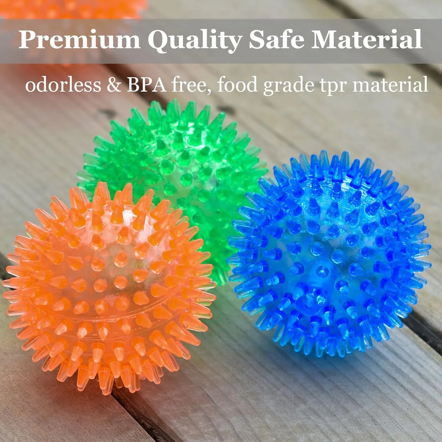 6-Piece Squeaky & Chewable Balls for Small Dogs with Built-In Squeaker
