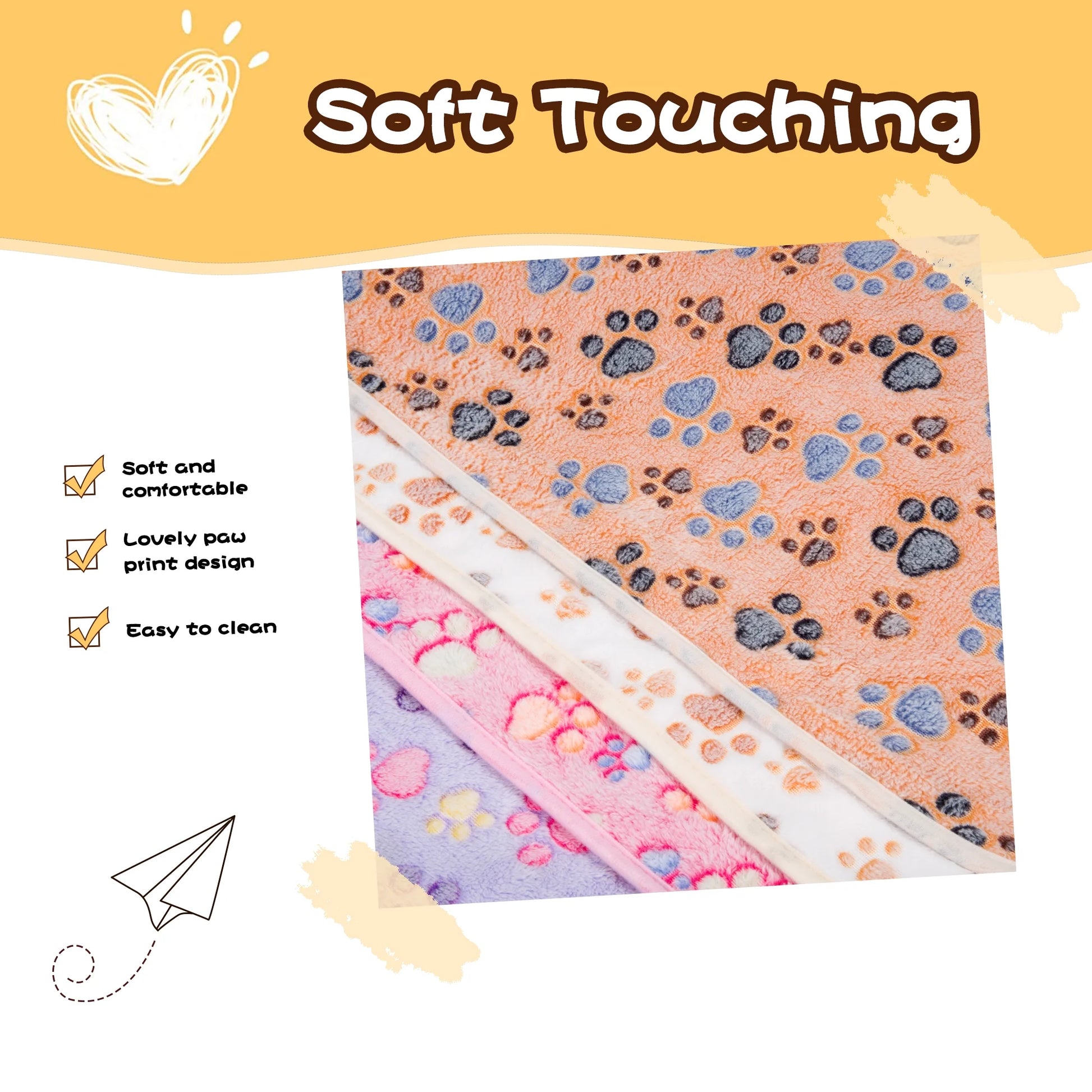 Luxmo 3 Pack Cat Dog Puppy Blanket Soft Pet Bed Cushion Warm Sleep Mat for Kitten Puppy Rabbit