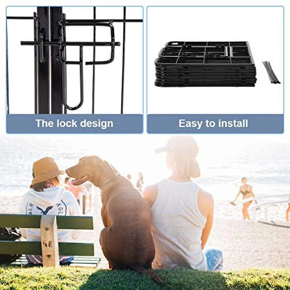32"H 8 Panel Pet Playpen Heavy Duty Exercise Pen