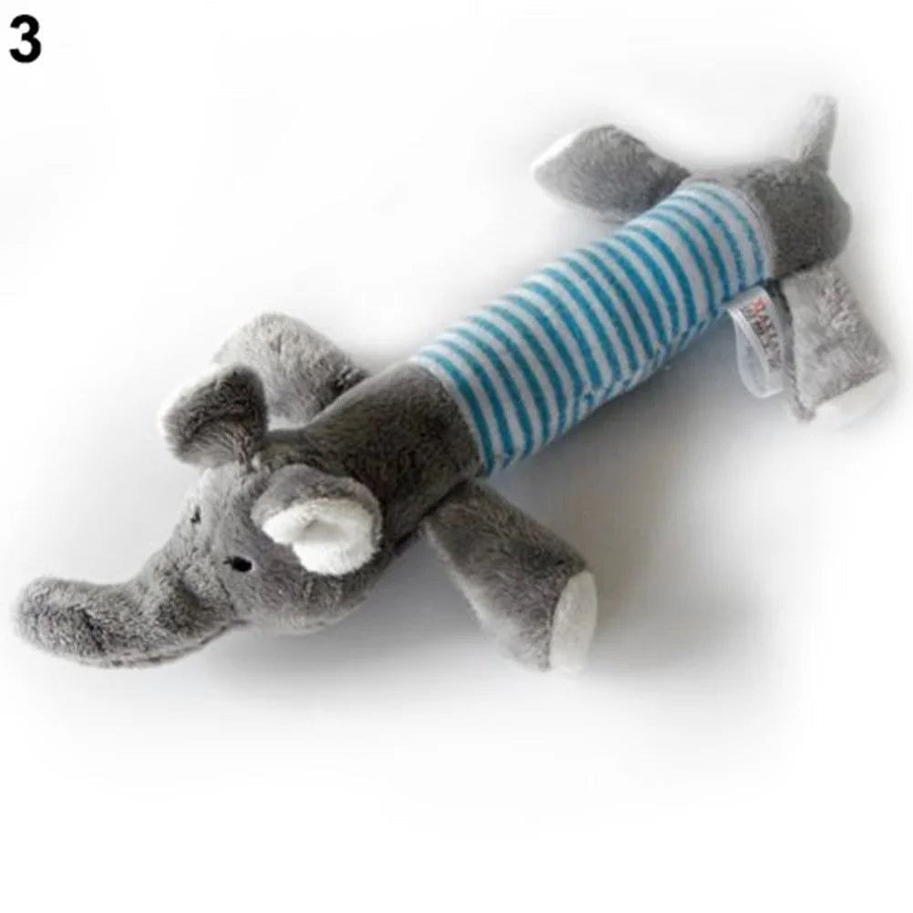 3Pcs Plush Animal Dog Toy Dog Squeaky Toys Cute Pet Plush Toys Stuffed Puppy Chew Toys for Small Medium Dog Puppy Pets - Bulk Dog Toys