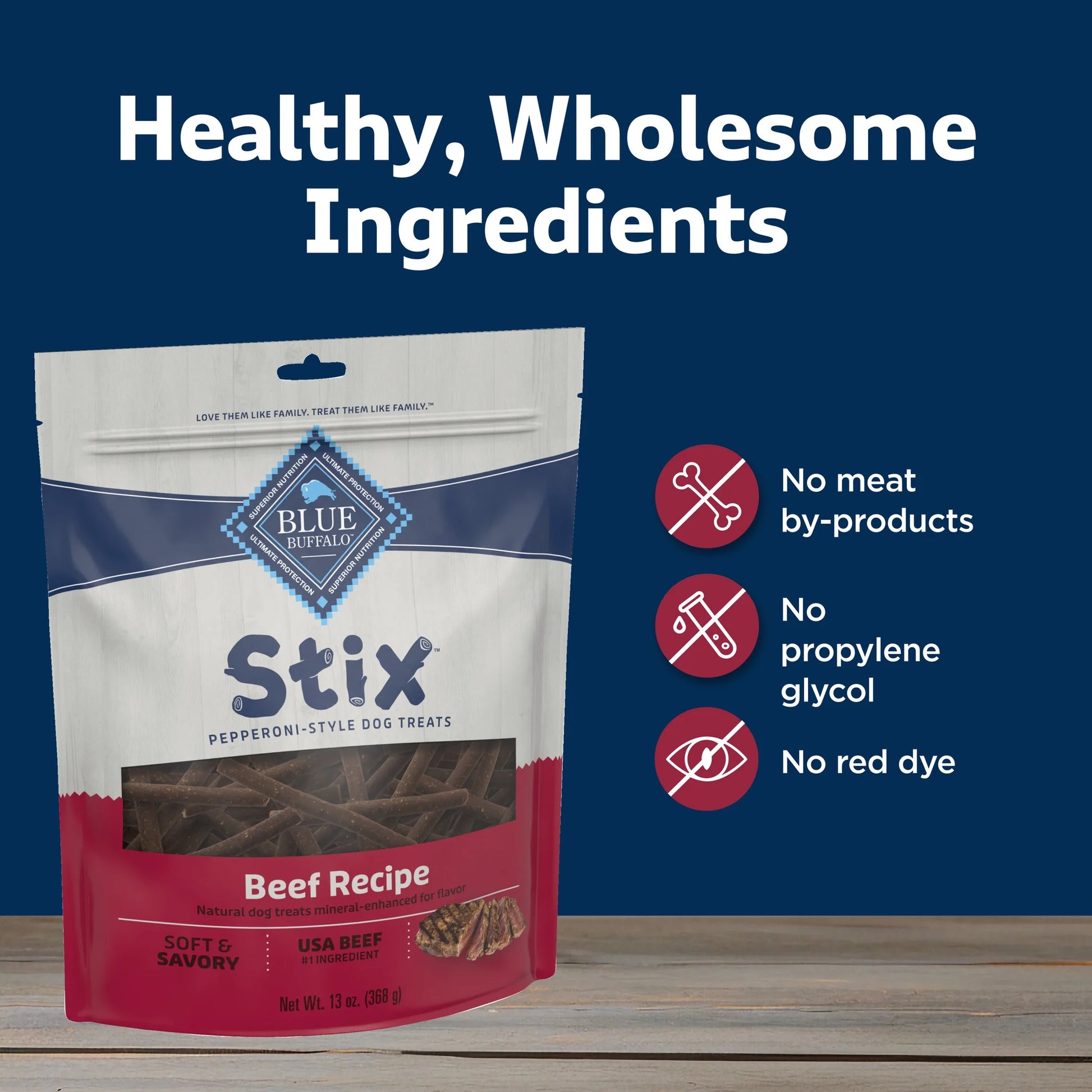 Stix Pepperoni-Style Dog Treats, Beef Recipe, 13-Oz. Bag