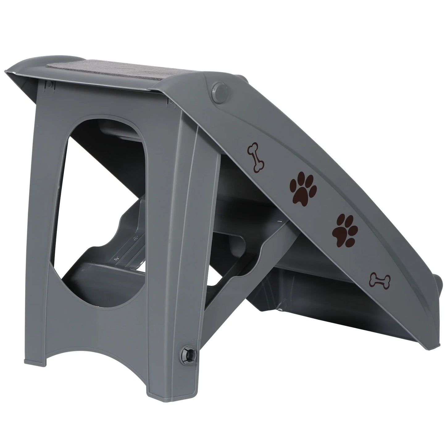 Pet Dog Foldable Stairs 4 Steps for High Bed with Non-Slip Pad for Indoor Outdoor