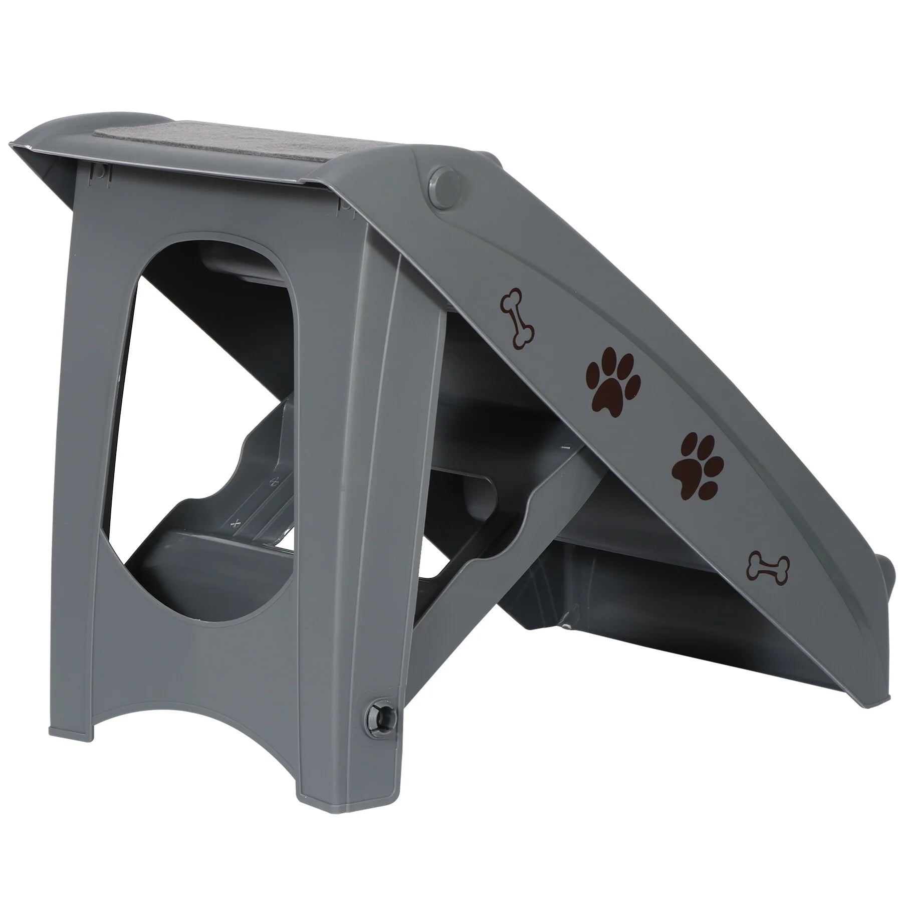 Pet Dog Foldable Stairs 4 Steps for High Bed with Non-Slip Pad for Indoor Outdoor