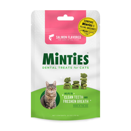 Teeth Cleaner Dental Cat Treats, Salmon Flavored, 2.5 Oz