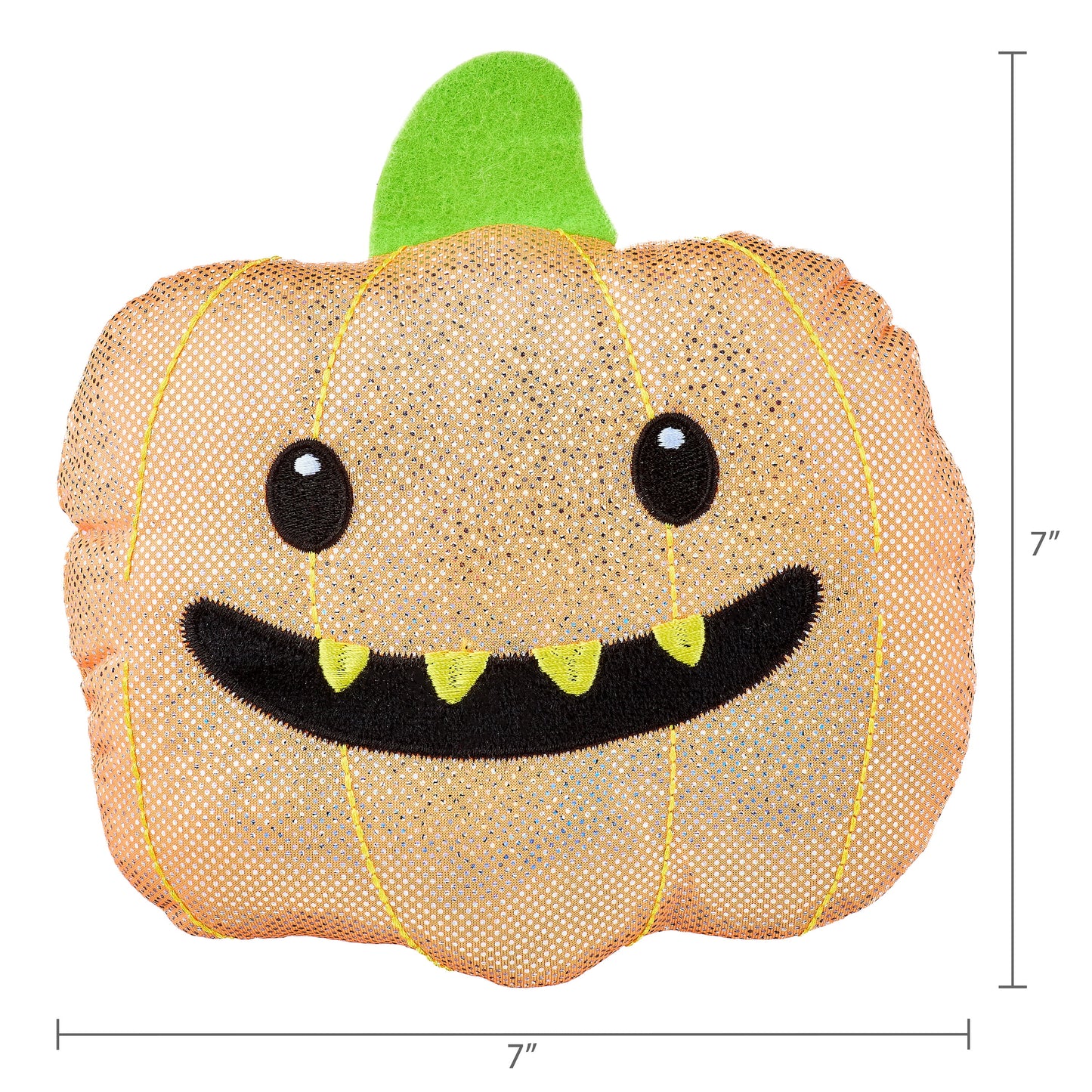 Halloween Dog Toys, 4 Piece Multipack, Orange Plush Pumpkin, Purple Squeaky Bone, Multicolored Tennis Ball, Yellow Spiky Ball