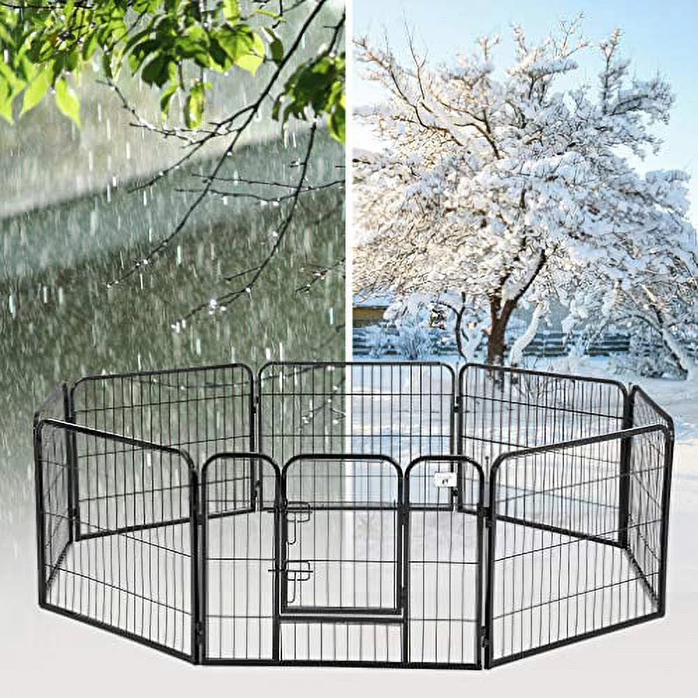 32"H 8 Panel Pet Playpen Heavy Duty Exercise Pen