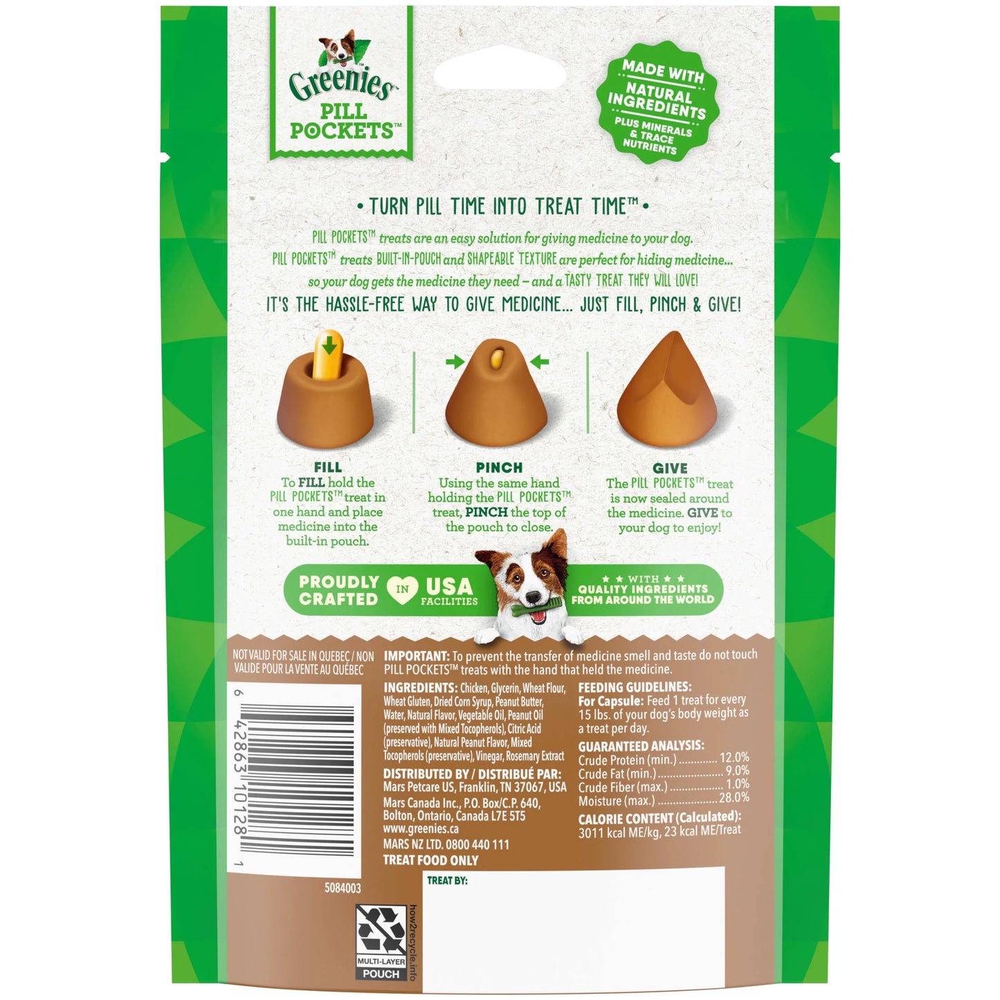 Pill Pockets for Dogs Peanut Butter Large, Capsule Size Soft Dog Treats, 7.9 Oz, (30 Pk)