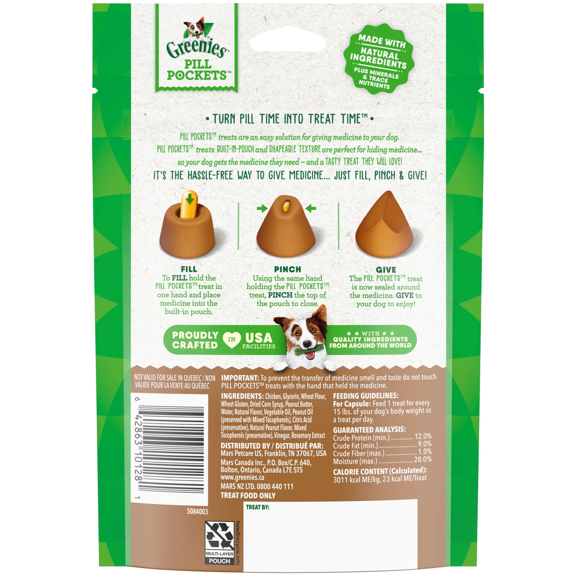 Pill Pockets for Dogs Peanut Butter Large, Capsule Size Soft Dog Treats, 7.9 Oz, (30 Pk)