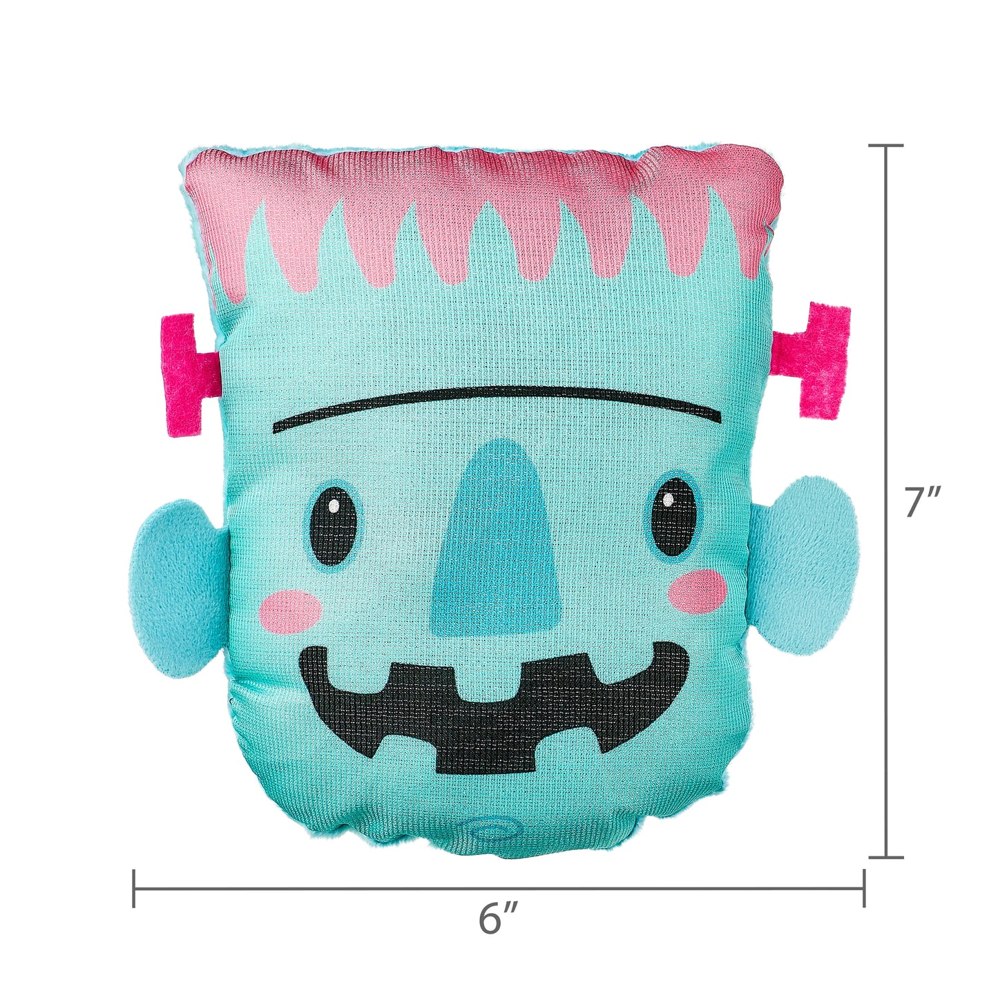 Halloween Dog Toys, 4 Piece Multipack, Teal Plush Frankenstein, Purple Squeaky Bone, Multicolored Tennis Ball, Orange Spiky Ball