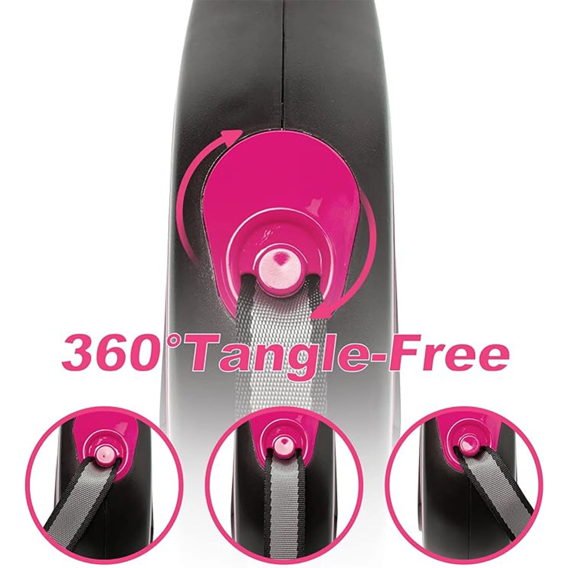 4 Pack Retractable Dog Leash,26Ft Dog Leash for Small Medium Large Dogs up to 110Lbs,360° Tangle-Free Reflective Nylon Tape,Adjustable Length,With Anti-Slip Handle,One-Handed Brake,Pause,Lock