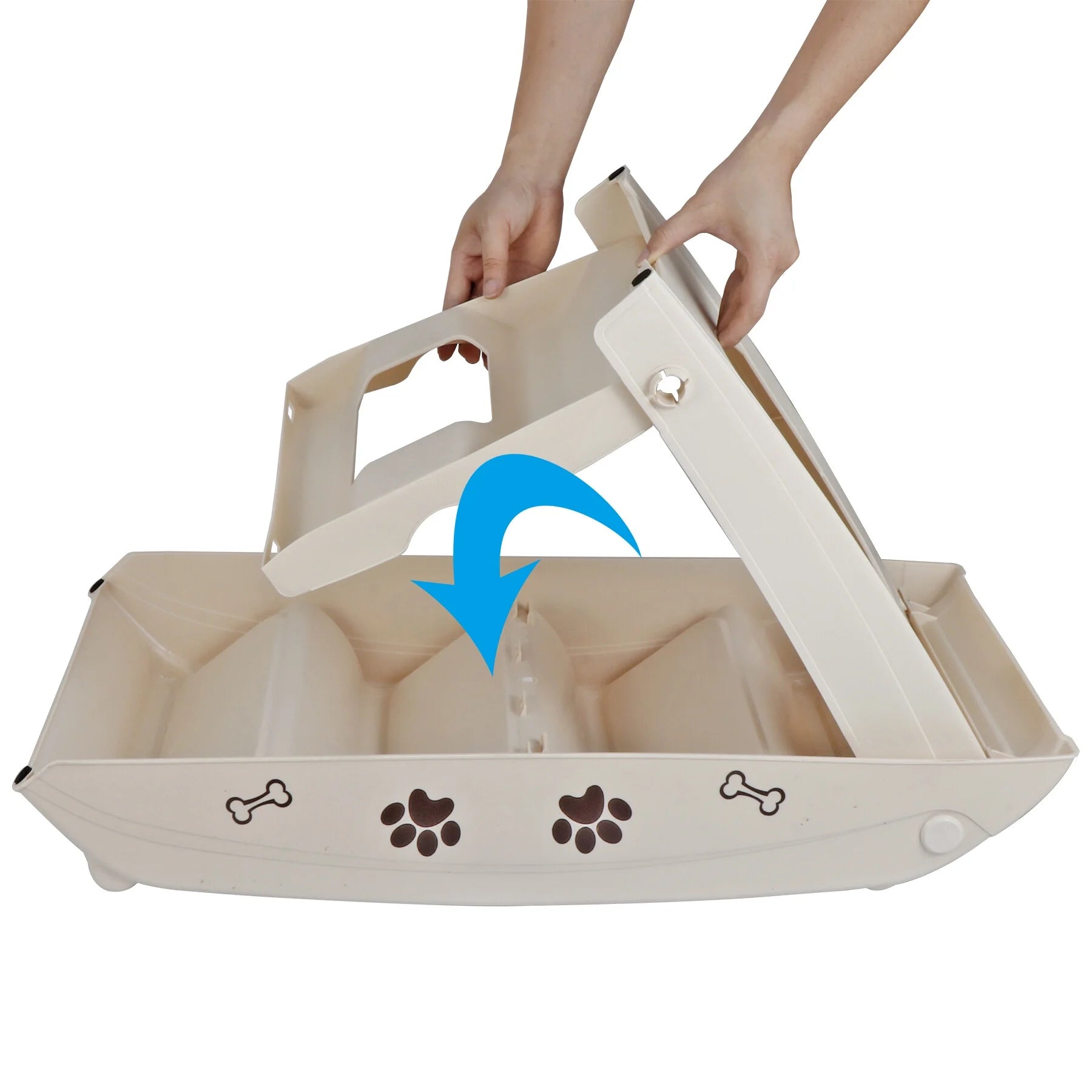 Pet Dog Foldable Stairs 4 Steps for High Bed for Small Dogs