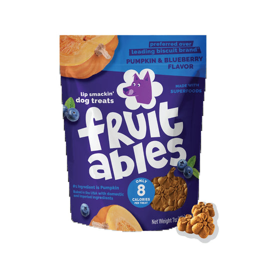 Crunchy Baked Dog Treats, Pumpkin & Blueberry Flavor, 7 Oz Bag