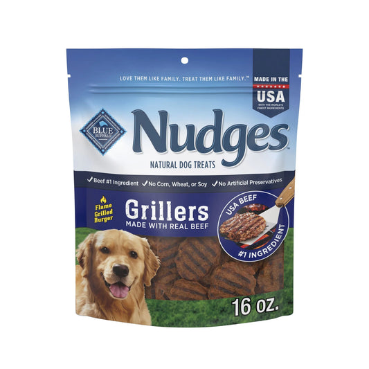 Nudges Grillers Natural Dog Treats Made with Real Beef, 16-Oz. Bag
