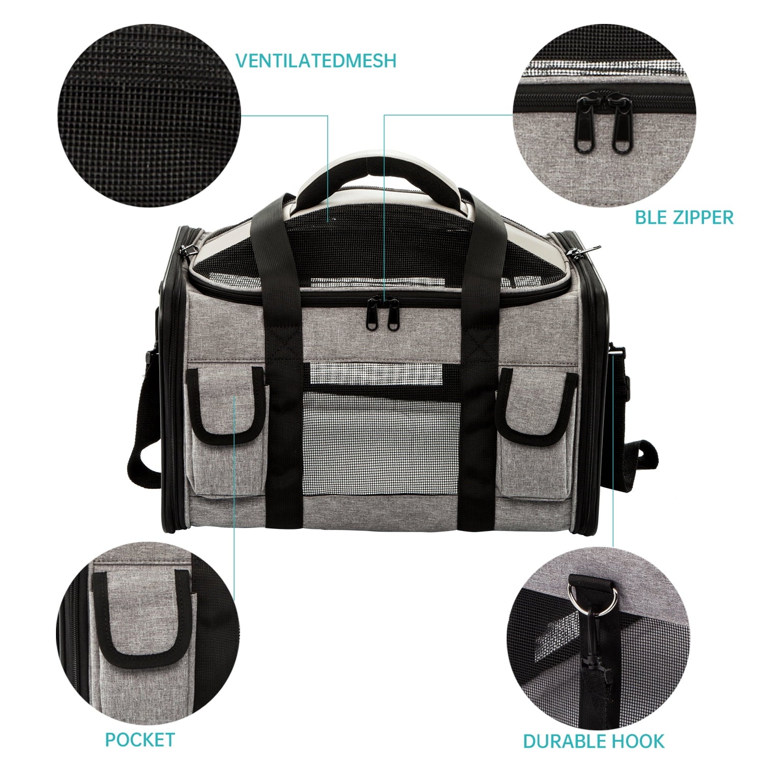 Airline Approved Pet Carrier,Soft Sided Cat Carriers for Small Dog Cats and Small Animals