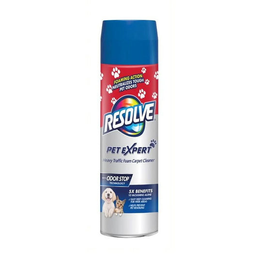 Pet High Traffic Carpet Stain Cleaner Solution and Odor Remover Foam, 22Oz