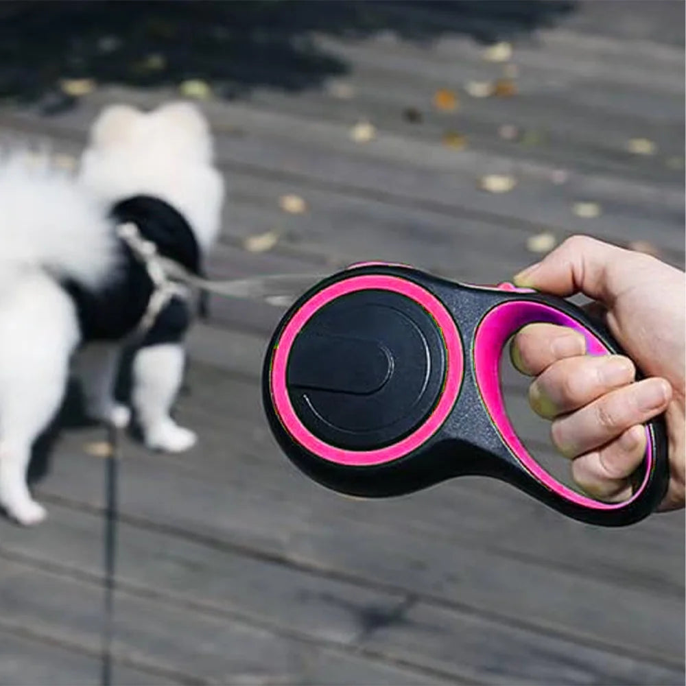 4 Pack Retractable Dog Leash,26Ft Dog Leash for Small Medium Large Dogs up to 110Lbs,360° Tangle-Free Reflective Nylon Tape,Adjustable Length,With Anti-Slip Handle,One-Handed Brake,Pause,Lock