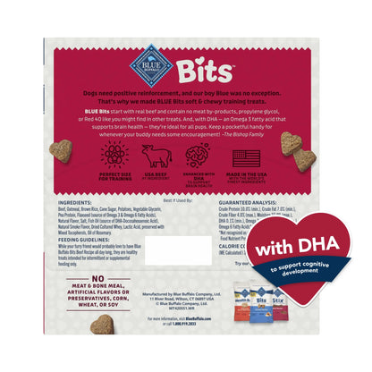 Bits Natural Soft Moist to Go Dog Training Treats Beef Recipe Bags