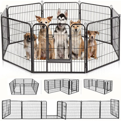 32"H 8 Panel Pet Playpen Heavy Duty Exercise Pen