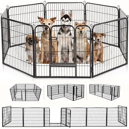 32"H 8 Panel Pet Playpen Heavy Duty Exercise Pen