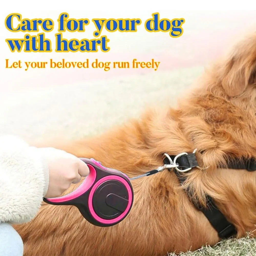 4 Pack Retractable Dog Leash,26Ft Dog Leash for Small Medium Large Dogs up to 110Lbs,360° Tangle-Free Reflective Nylon Tape,Adjustable Length,With Anti-Slip Handle,One-Handed Brake,Pause,Lock