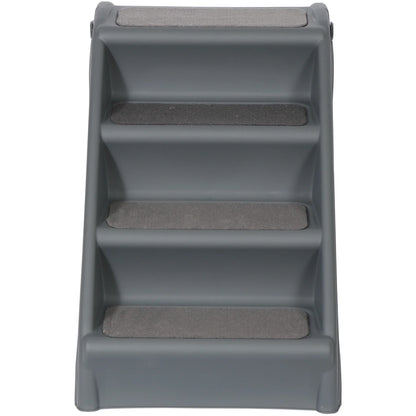 Pet Dog Foldable Stairs 4 Steps for High Bed with Non-Slip Pad for Indoor Outdoor