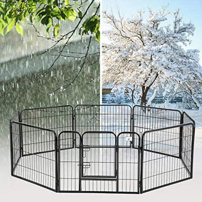 32"H 8 Panel Pet Playpen Heavy Duty Exercise Pen
