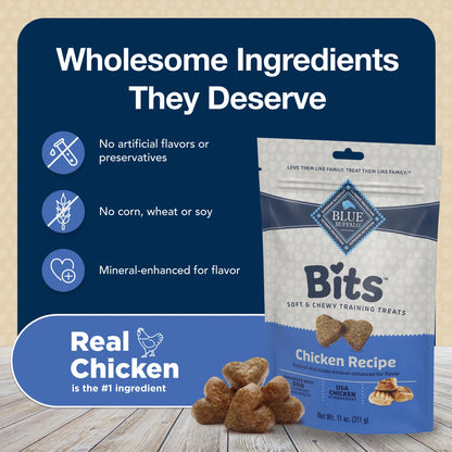 Bits Soft Dog Treats for Training, Enhanced with DHA, 4-Oz. Bag
